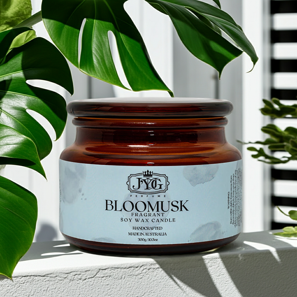 Bloomusk Soy Wax Candle 300g | Freesia Rose Musk