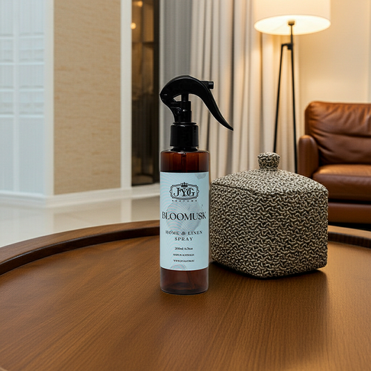Bloomusk home and linen spray with freesia, rose and musk by J'YUG Australia