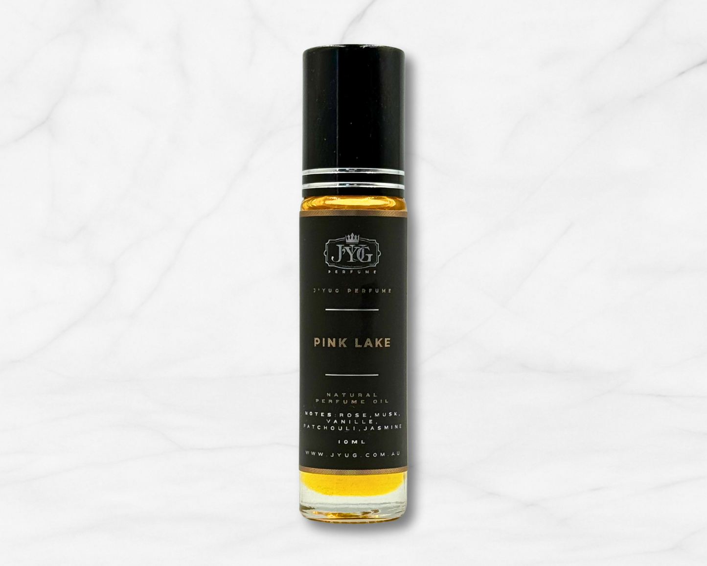 PINK LAKE Roll-on perfume with rose, musk, vanilla, patchouli and jasmine by J'YUG Australia