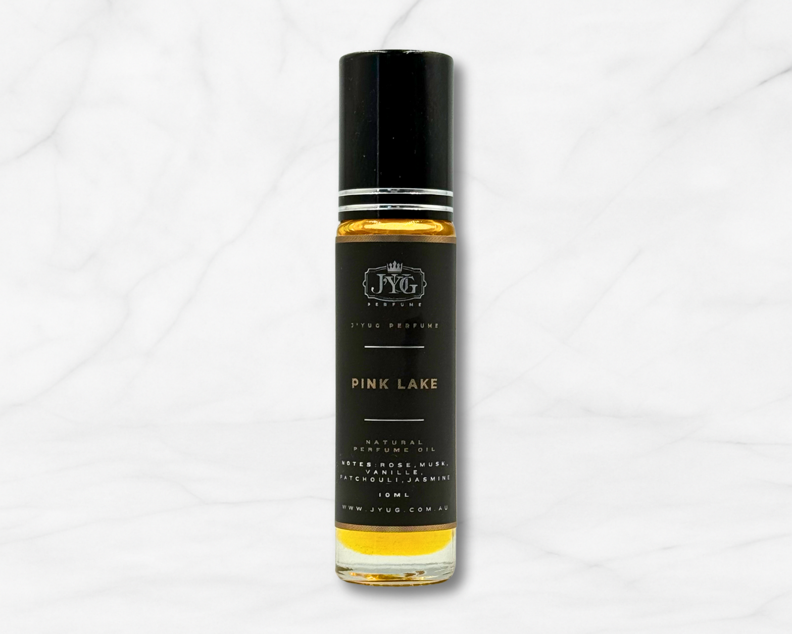 PINK LAKE Roll-on perfume with rose, musk, vanilla, patchouli and jasmine by J'YUG Australia