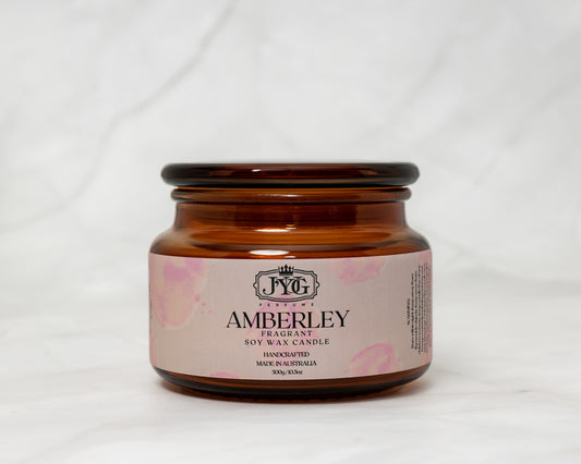 Amberley Soy Wax Candle 300g | Saffron Jasmine Amberwood