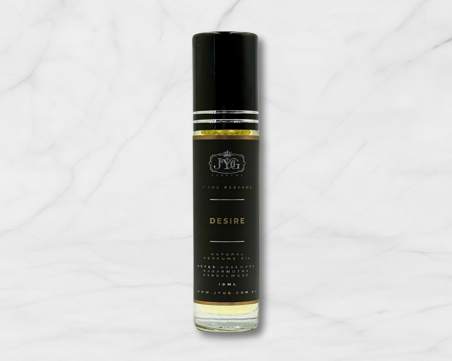 DESIRE Roll-on perfume with rosewood, nagarmotha and sandalwood by J'YUG Australia
