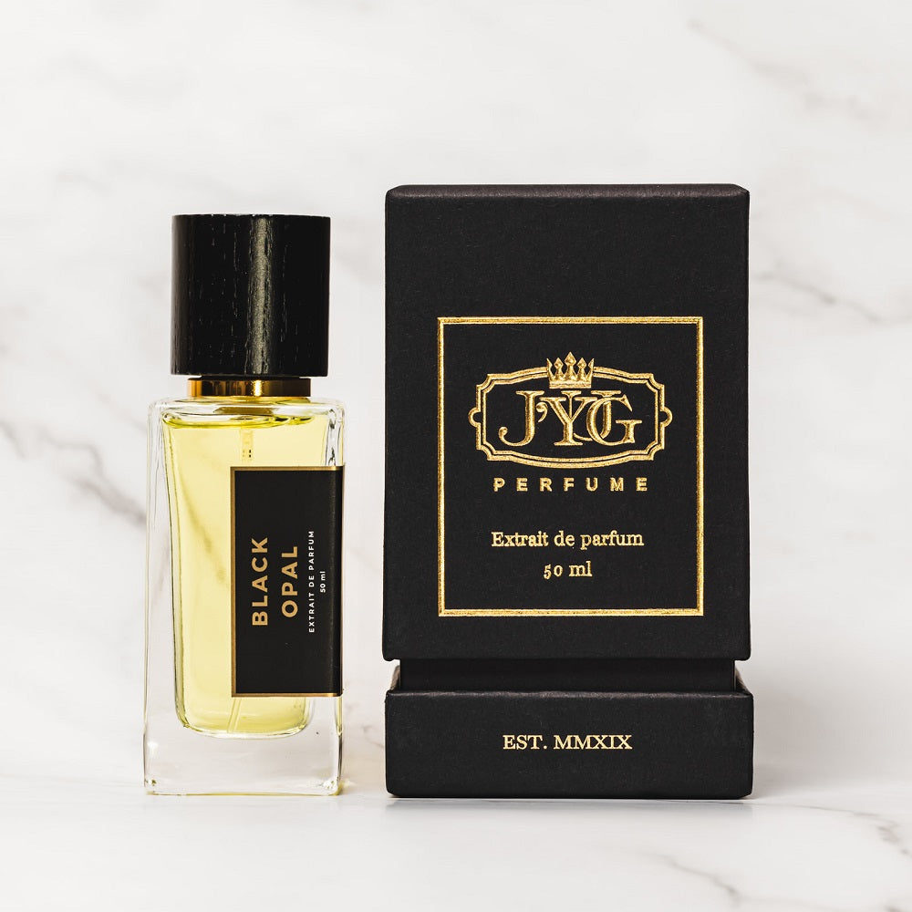 Black Opal fruity floral perfume 50ml bottle by J'YUG Australia