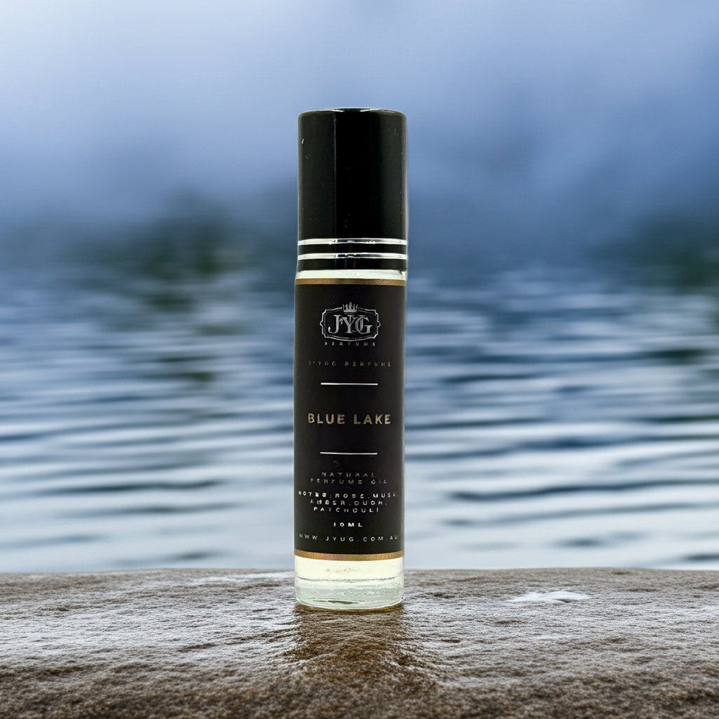 BLUE LAKE roll-on close-up - skin-safe perfume oil by J'YUG