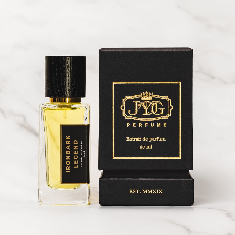 Ironbark Legend woody oud perfume 50ml bottle for men by J'YUG Australia