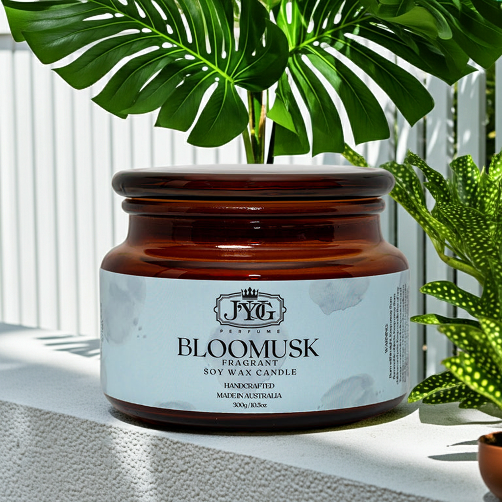 Bloomusk Soy Wax Candle 300g | Freesia Rose Musk
