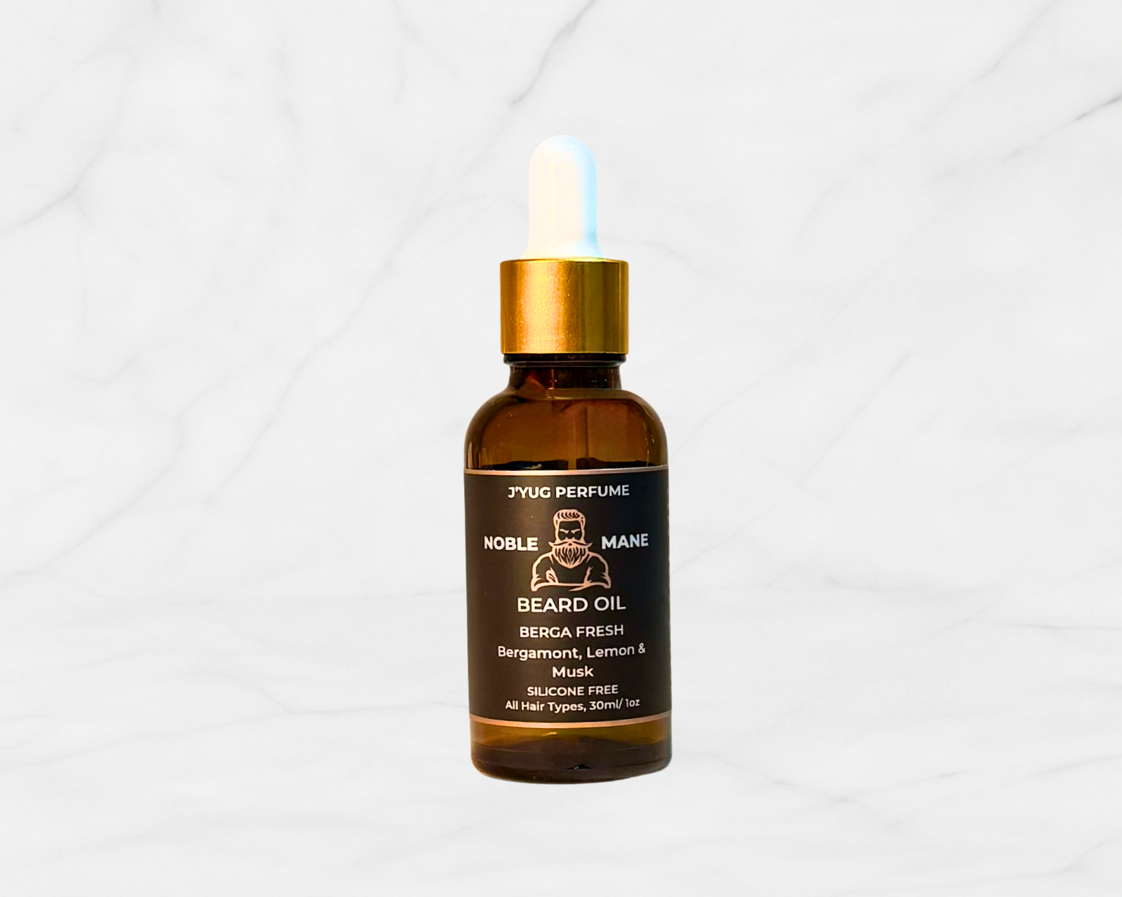 Berga Fresh beard oil 30ml with bergamot, lemon and musk by J'YUG Australia