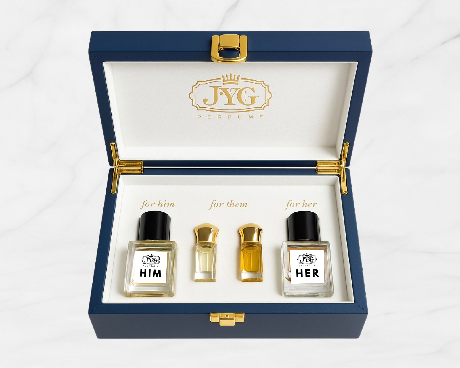 Premium couples gift set with 2x 15ml perfumes and 2x 3ml oils - Australian wedding favor
