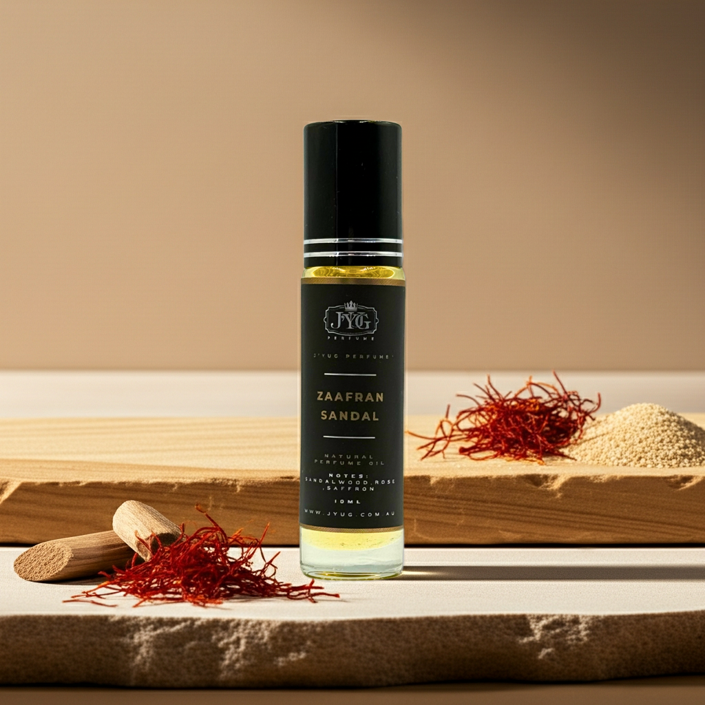 Zaafran Sandal natural roll-on perfume - Australian-made luxury